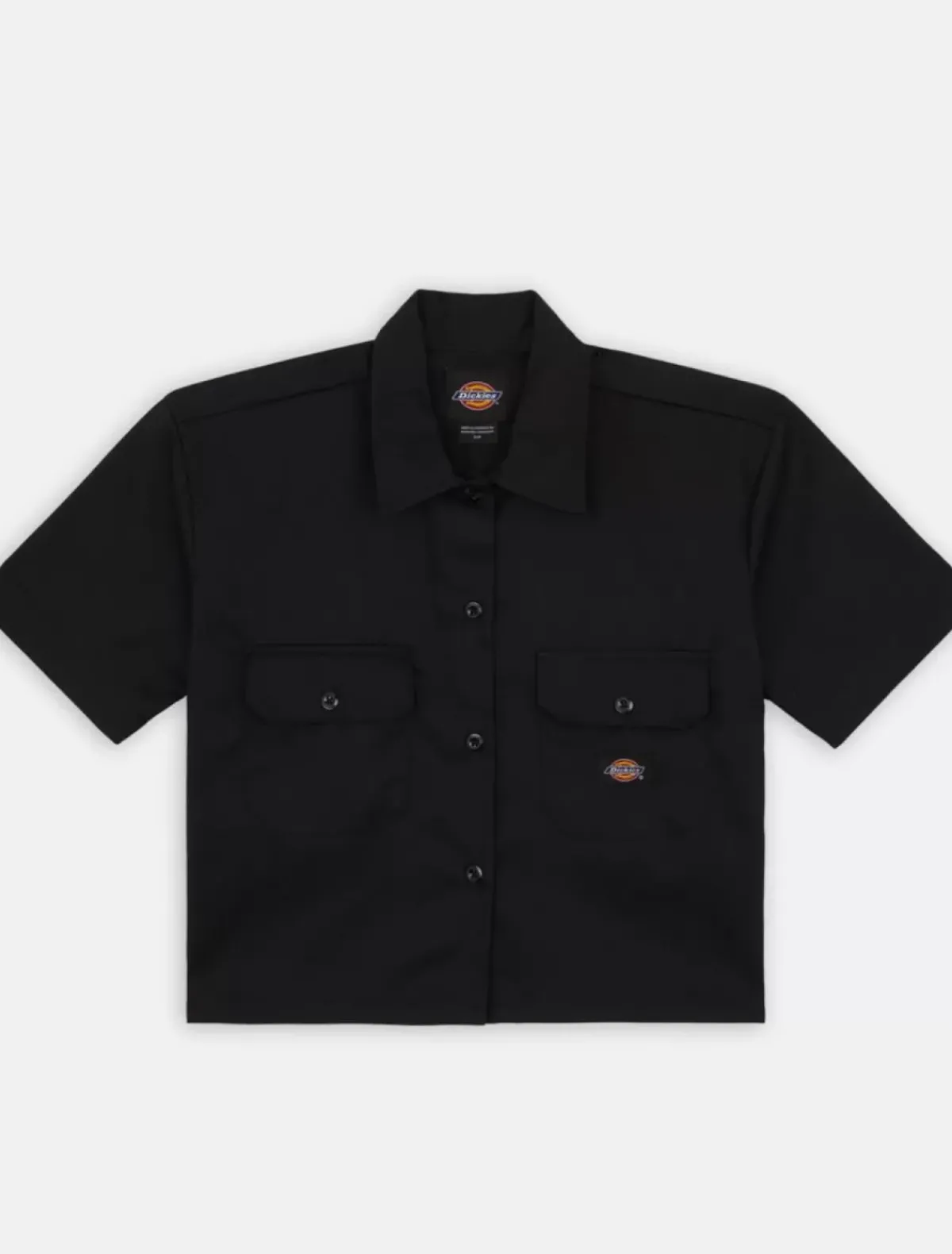 Store Cropped Short Sleeve Work Shirt Women Work Shirts|Shirts