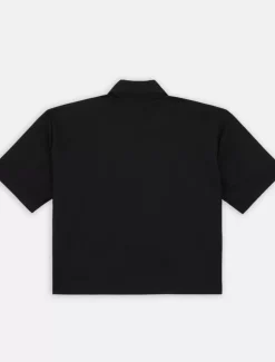 Store Cropped Short Sleeve Work Shirt Women Work Shirts|Shirts