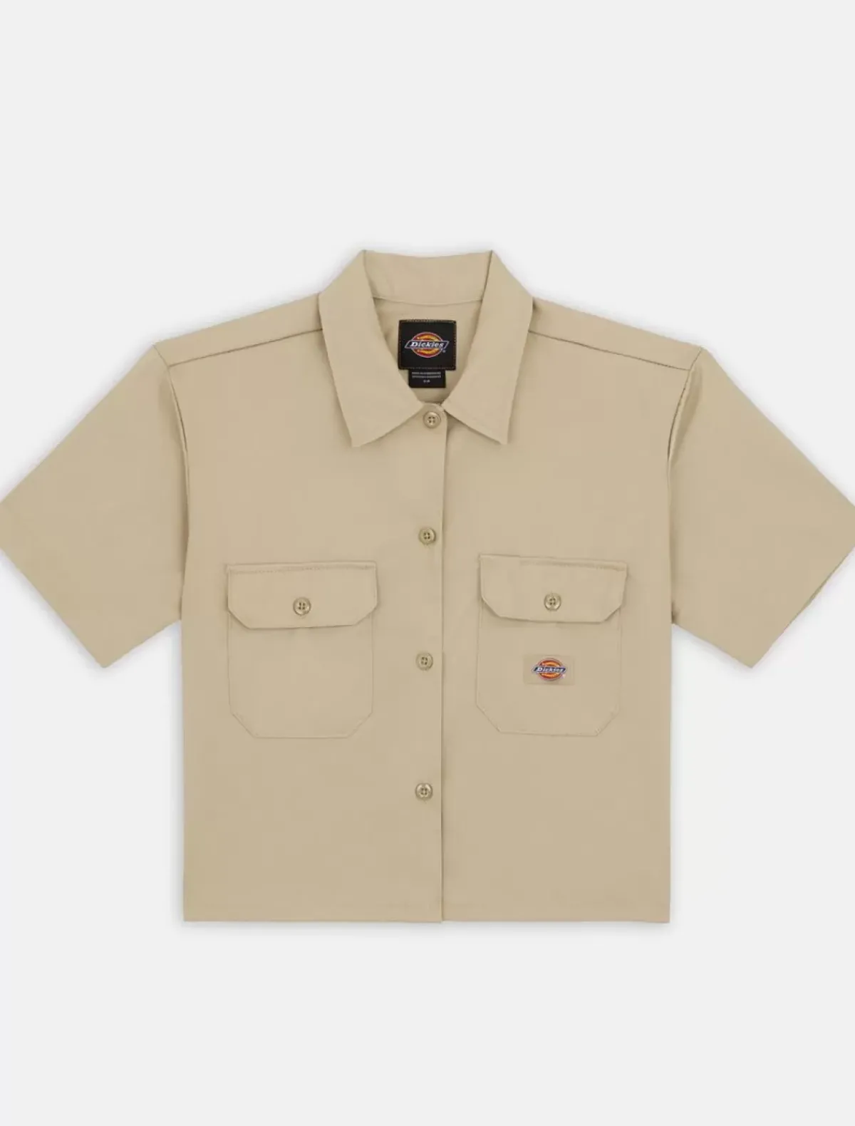Clearance Cropped Short Sleeve Work Shirt Women Shirts|Work Shirts