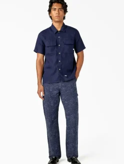 Outlet Linen Short Sleeve Work Shirt Collabs & Collections|Shirts