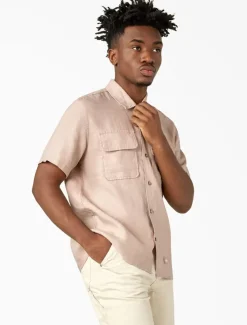 Cheap Linen Short Sleeve Work Shirt Collabs & Collections|Shirts