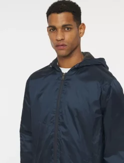 Outlet Nylon Hooded Fleece-Lined Jacket Work Jackets